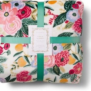 Rifle Paper Co Garden Party Floral Fleece Blanket